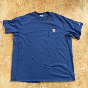 Carhartt Men's Force Short-Sleeve T-Shirt Size 2XL Loose Fit, Blue NWOT